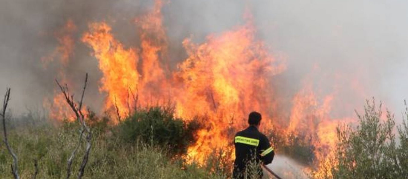 Σε εξέλιξη βρίσκεται μεγάλη φωτιά στην Νότια Κέρκυρα